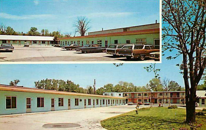 Blue Bird Motel - Old Postcard